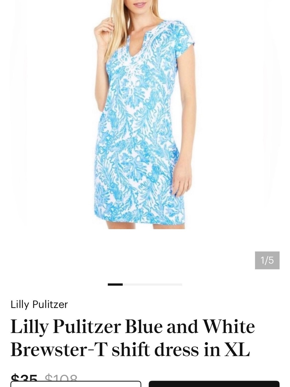 Lilly Pulitzer Brewster Dress size medium